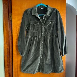 Corduroy babydoll dress